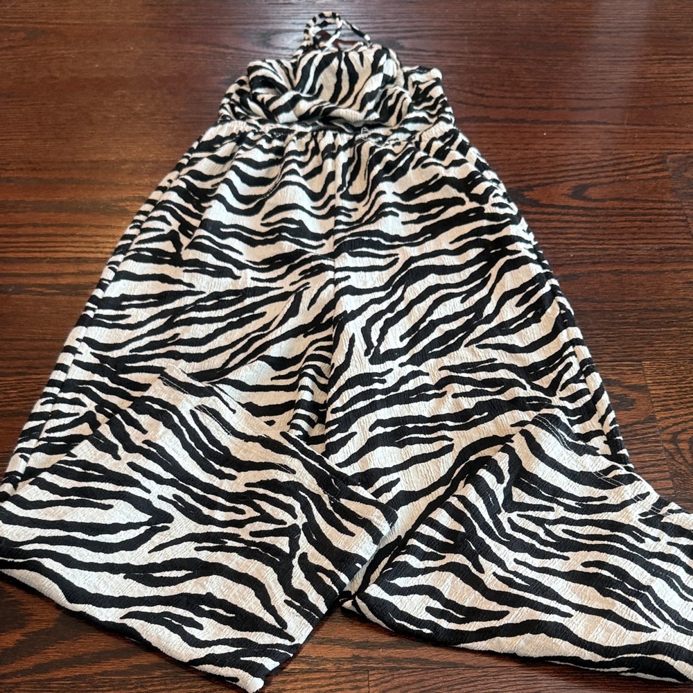 Zara Zebra Print Jumpsuit